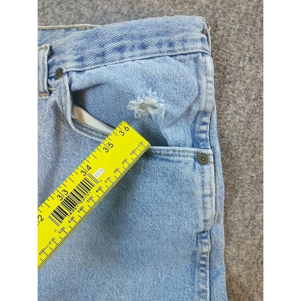 Wrangler Authentics Mens Light Wash Straight Leg Denim Jeans 40x29 97601RZ